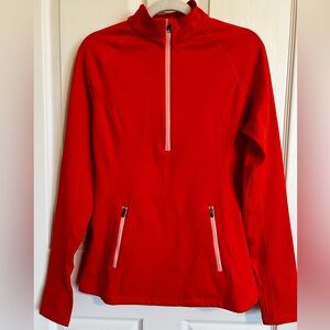 Baleaf Women's Bright Orange Half-Zip Jacket